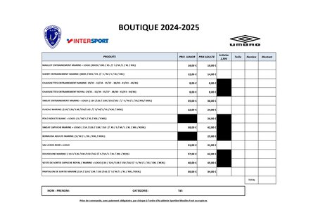 LA BOUTIQUE 2024-2025